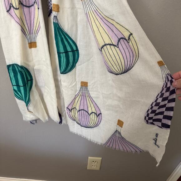 JULIE VOSS Hot Air Balloon Scarf Shawl One Size Casual decorative - Picture 3 of 4